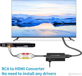 Převodník RCA na HDMI / Podpora 1080P - 2