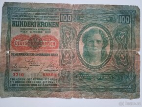 Prodám 5ks starých bankovek 1912 – 1950 - 2