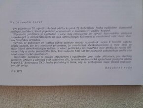 Brožura "Bohemians ČKD Praha 70 let 1905-1975" - 2