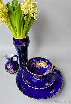 Porcelánový čajový sady Echt Kobalt Vohenstrauss Seltmann - 2