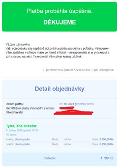 STÁNÍ U PÓDIA - Tyler The Creator, Praha 9.5.2025 - 2