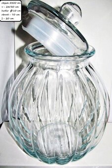 Velká skleněná nádoba dóza silně těsnící - 5, 3 l / nová - 2