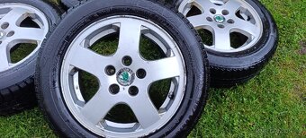 ALU R14 5x100 škoda fabia vč zimního obutí - 2