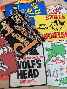 Retro kovové reklamní cedule 34ks - 2