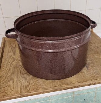 Velký hrnec zabijačka smaltovaný velice zachovalý. - 2