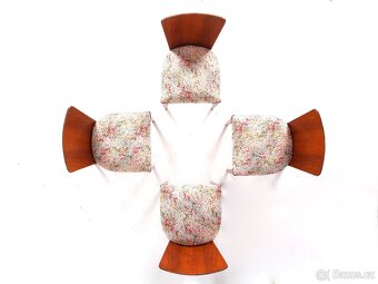 J.HALABALA, 4x přečalouněné jídelní židle. - 2