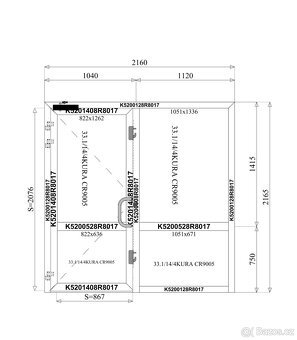 Nové hliníkové jednokřídlé vchodové dveře s fixem - 2