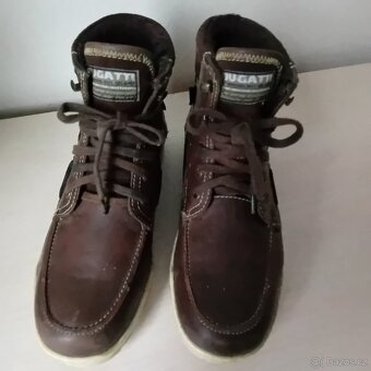pánské zimní kožené boty vel. 40  zn. Bugatti - 2