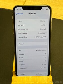 Apple iPhone X 64GB Bílý 100% baterie - 2