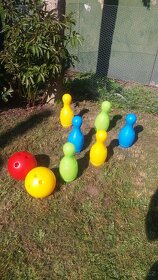 Bowling kuželky set plastový - 2