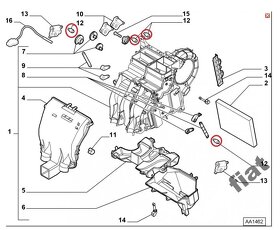 Unašeč motorku klimatizace Stilo Bravo II Delta 500 Panda - 2