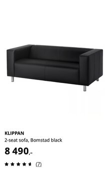 IKEA KLIPPAN GAUČ ČERNÝ // IKEA KLIPPAN BLACK COUCH SOFA - 2