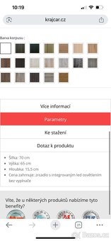 Bílé zrcadlo s LED osvětlením - KRAJCAR - 2