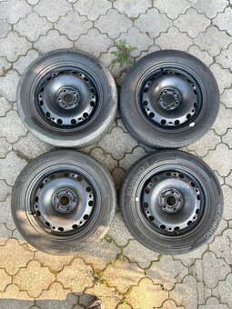 Prodám 4x plechové disky 5x100, Letní 185/60 R15 - 2