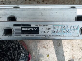 Proteco - Trojdílný hliníkový žebřík 3x11 příček - 2