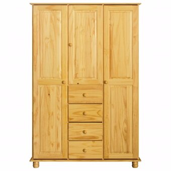 Dřevěná skříň 3dveřová 8851 lak - 2