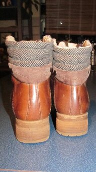 Zimní kožené dámské kotníkové hnědé vel. 37 - 2