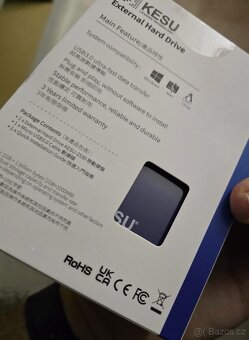 250Gb 2.5 externí disk USB 3 barva modrá nový - 2