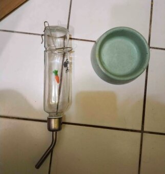 Klec pro králíka 96cm, wc, miska, napáječka - 2