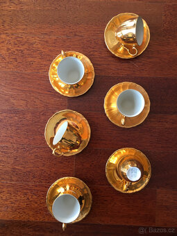 Vánoční káva ve zlatě - zlatý porcelán na kávu - 2