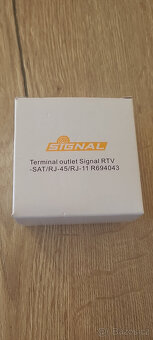 Zásuvka satelitní koncová SIGNAL TV/R/SAT/RJ-45/RJ-11 - 2