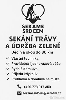 Sekání trávy a údržba zeleně - Děčín a okolí (do 80km) - 2