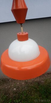 Retro Brusel lustr stahovací oranžový - 2
