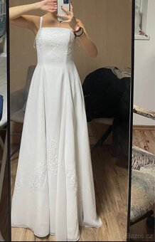 BÍLÉ ŠATY NA PRODLOUŽENOU - 2