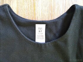 Dívčí černé šaty, šatovka vel. 122 F&F - 2