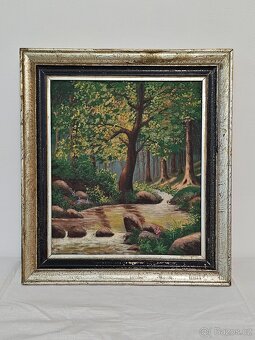 Starý obraz - lesni potok - 2