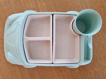 Dětské nádobí AUTO - miska s 3 částmi plus hrnek - 2