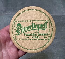 PIVOVAR PILSNER URQUELL - PŘEDVÁLEČNÝ PIVNÍ TÁCEK - 2