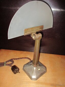 bankovní lampa secese, stavitelná, funkční, - 2