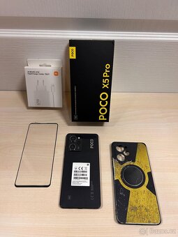 Poco X5 Pro 5G 8GB/256GB černá, kryt, sklo, nový adaptér 67W - 2