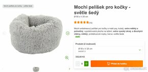 Světle šedý pelíšek pro kočky - 2