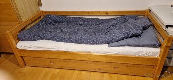 postel masiv 90x200 s matrací a roštem - 2