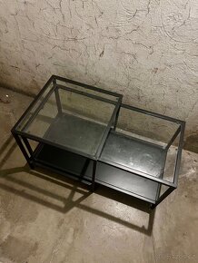 IKEA VITTSJÖ, černohnědá/sklo, 90x50 cm - 2