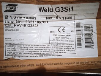 Svařovací drát ESab weld G3si1 - 2