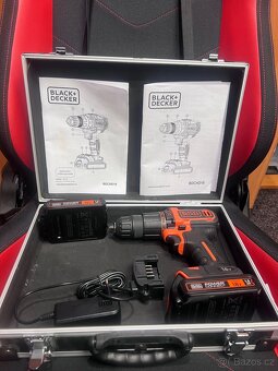 Aku vrtačka Black+Decker 18V, 2 baterie, kufr – TOP stav - 2