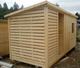 Dřevěný zahradní domek s terasou LOT - 2