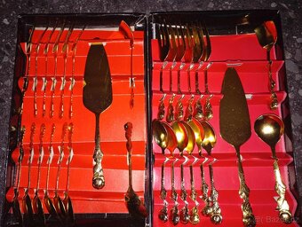 Sada příborů Kaffeebesteck 15-TLG Vergoldet 2x - 2