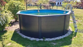 Bazén GRE Graphite 3,5mx1,32m vč. fitrace a příslušenství - 2