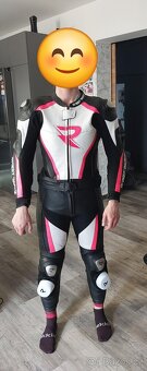 Dámská kombinéza Street Racer Kiara černo-bílo-fluo růžová - 2