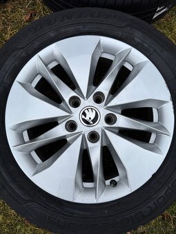 Alu disky Škoda Octavia IV+zánovni letní pneu Dunlop - 2