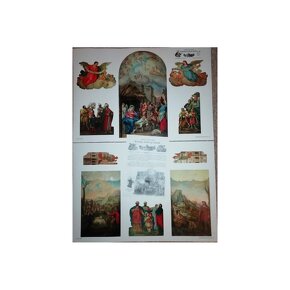 Unikátní Kukský deskový betlém - dva papírové archy - 2