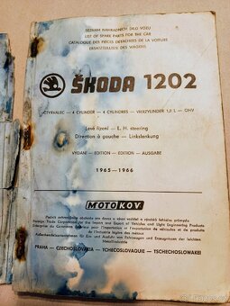 Škoda 1202-katalog náhr. dílů. - 2
