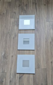 Nový - Ikea 3x malý bílý obraz / zrcadlo Malma - 2