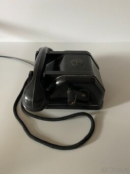 telefon tesla starý bakelitový telefon na kličku tesla retro - 2