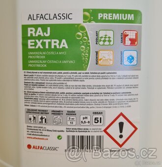 RAJ EXTRA PREMIUM, 5 l, čisticí a mycí prostředek - 2