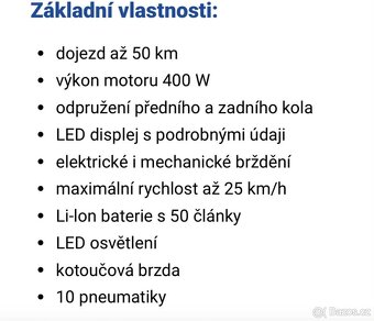 Elektrokoloběžka SENCOR scooter S70 - 2